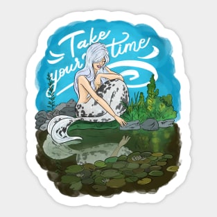 take your time lagune mermaid Sticker